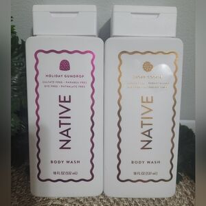 Native seasonal body washes: Holiday Gumdrop and Sugar Cookie scents (2 units).